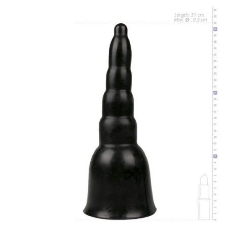 Butt Plug XL con sfere 34 cm All Black
