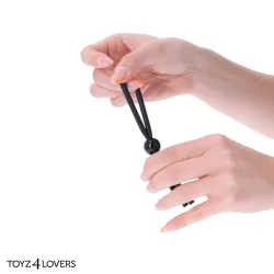 Anello fallico regolabile in silicone nero