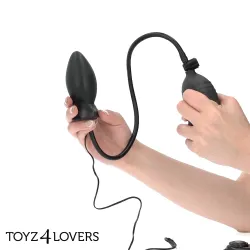 Buttplug gonfiabile manuale vibrante Ø 3,3 cm