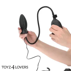 Buttplug gonfiabile manuale vibrante Ø 3,3 cm