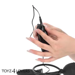 Buttplug gonfiabile manuale vibrante Ø 3,3 cm