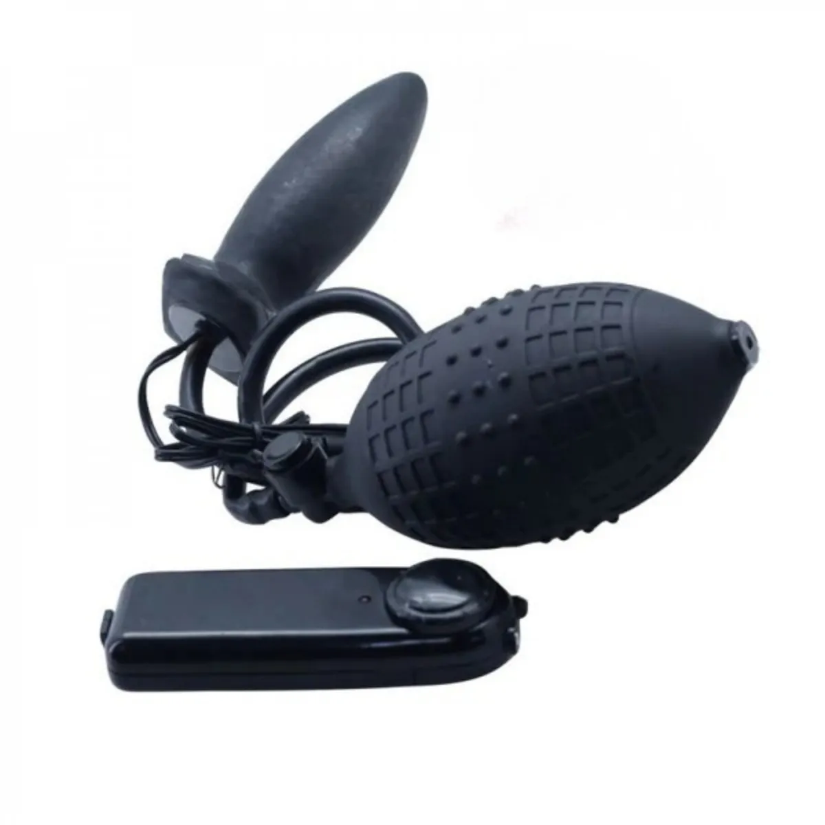 Buttplug gonfiabile manuale vibrante Ø 3,3 cm