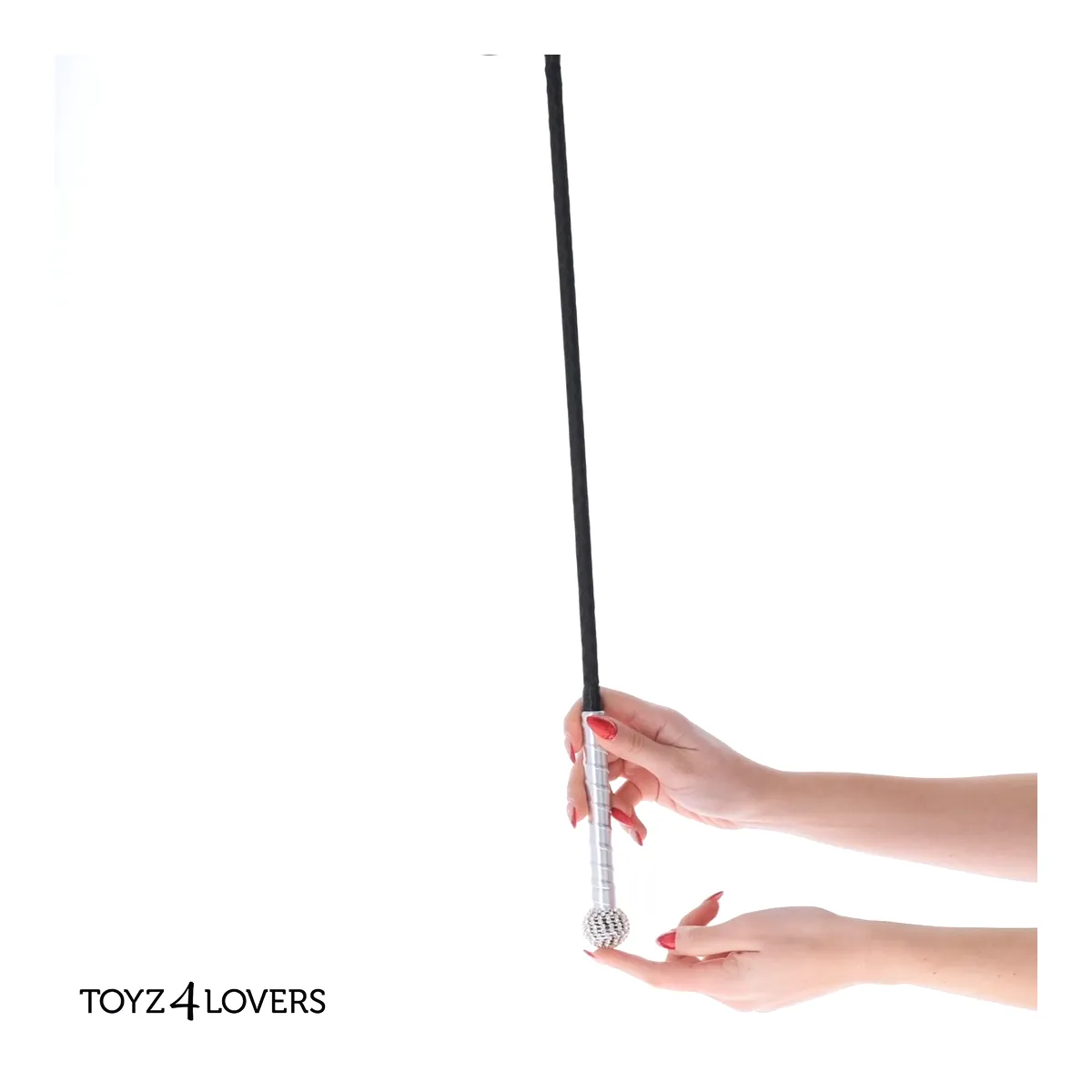 Frustino bdsm con manico brillanti 63 cm