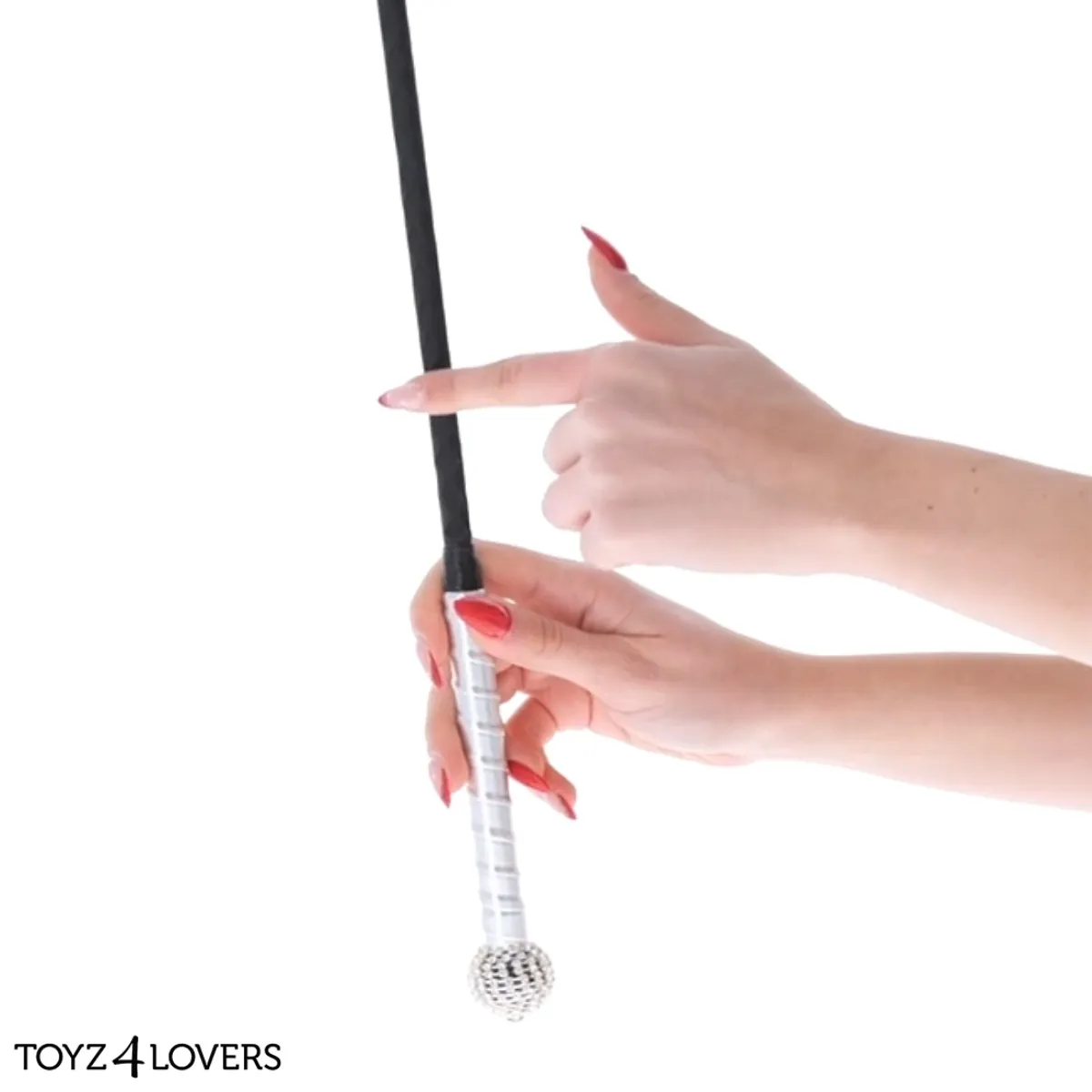 Frustino bdsm con manico brillanti 63 cm