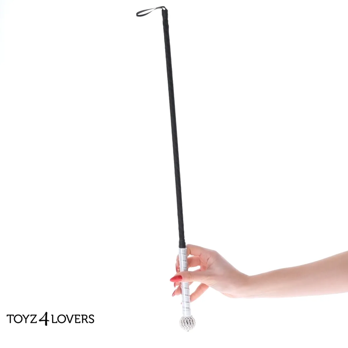 Frustino bdsm con manico brillanti 63 cm