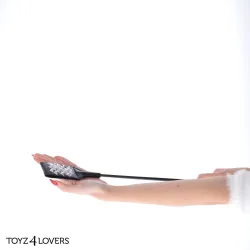 Frustino bdsm squadrato nero e borchie 53 cm