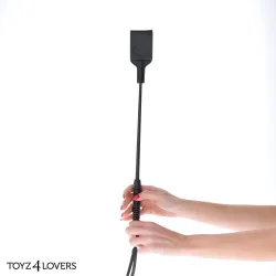 Frustino bdsm squadrato nero e borchie 53 cm