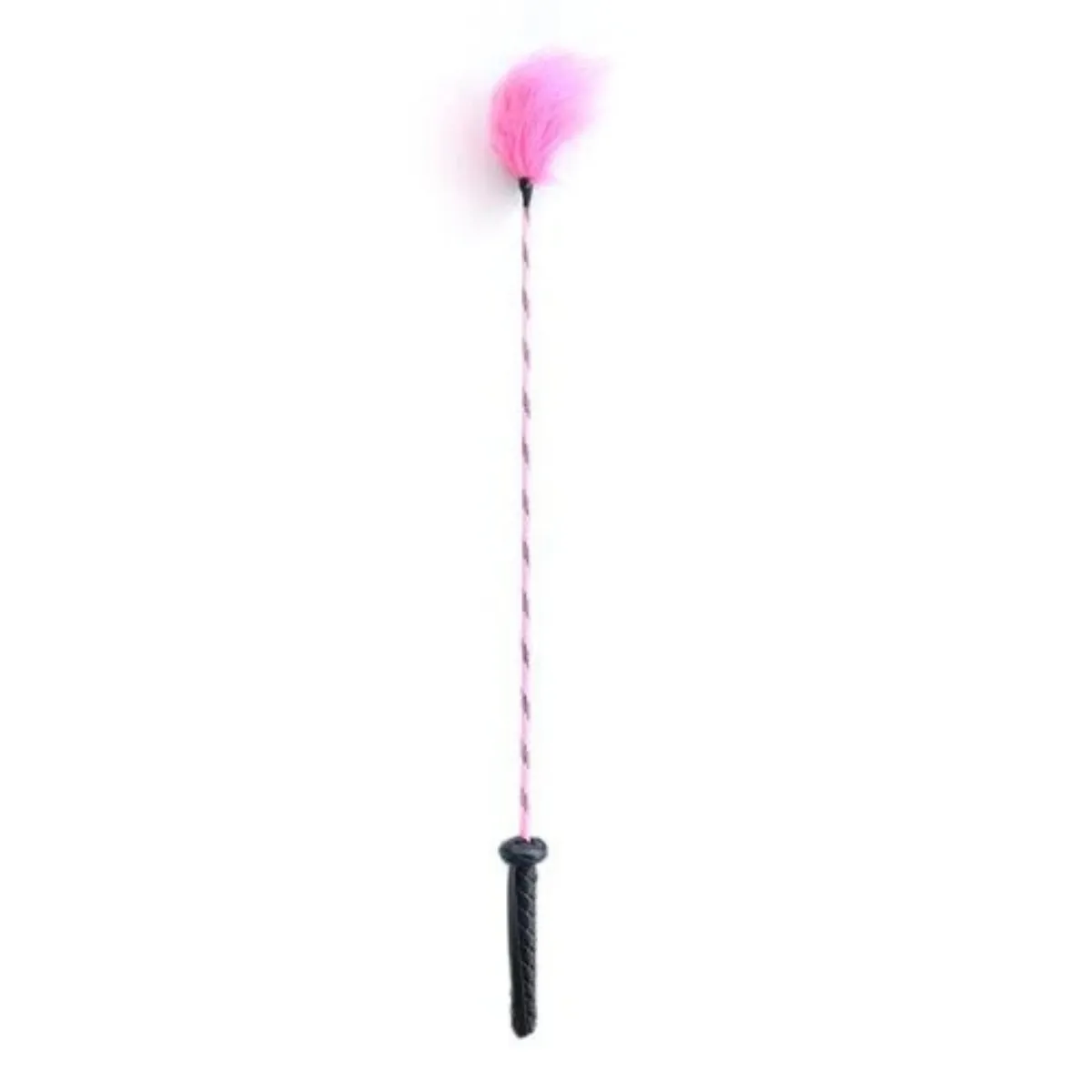 Frustino bdsm con piuma rosa 74 cm