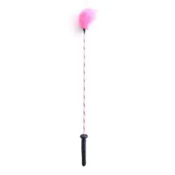 Frustino bdsm con piuma rosa 74 cm