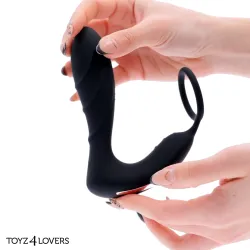 Vibratore prostatico con anello e telecomando