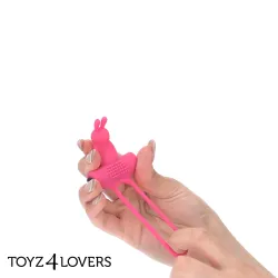 Anello fallico vibrante rabbit fucsia