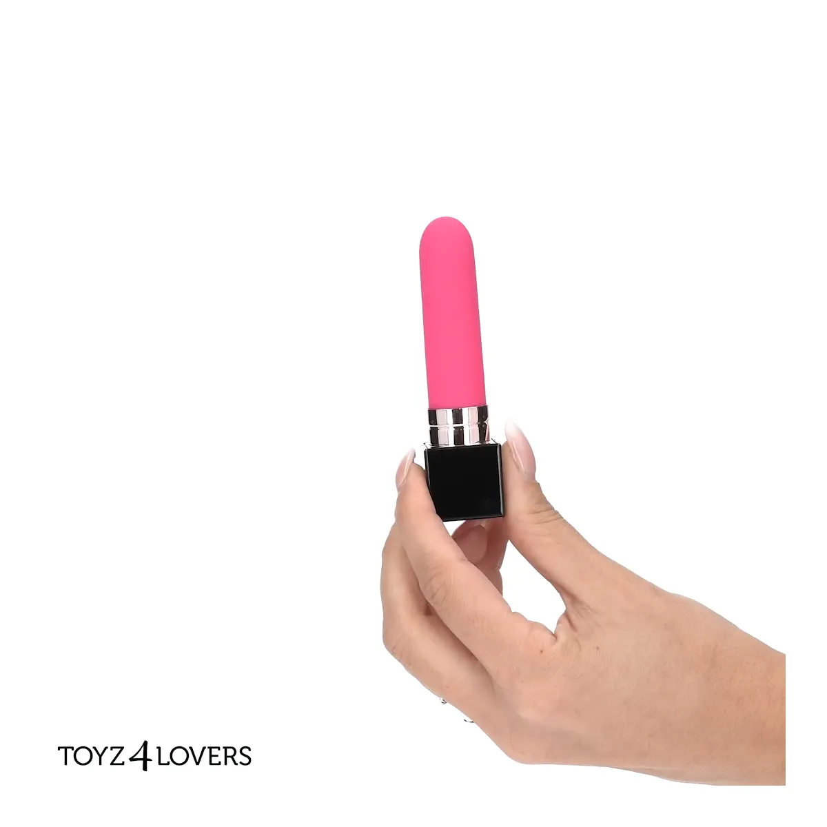 Vibratore mini rossetto rosa 10 cm