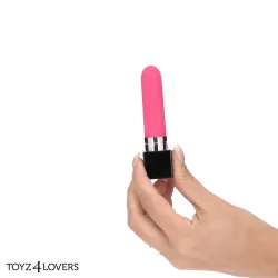 Vibratore mini rossetto rosa 10 cm