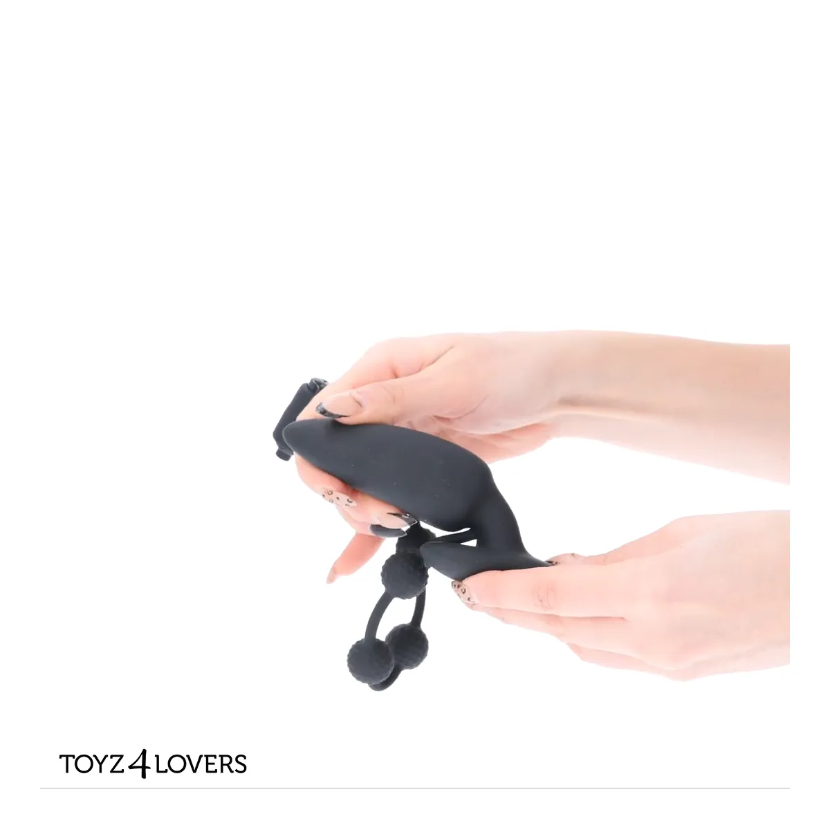 Plug anale vibrante con anello fallico 11 cm