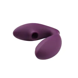 Vibratore con succhia clitoride 2 in 1 viola