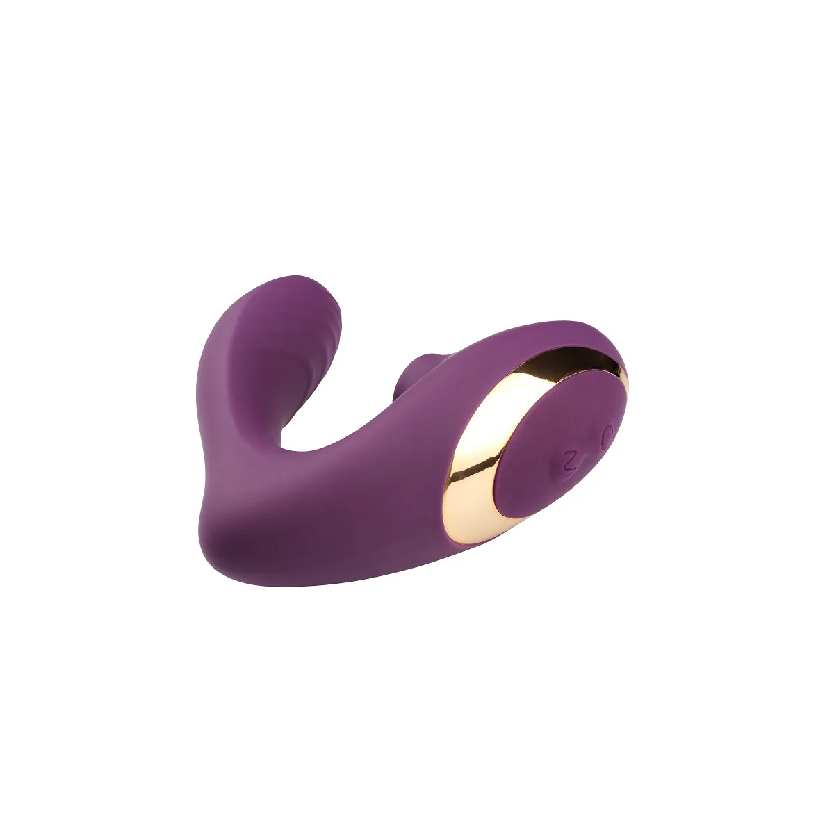 Vibratore con succhia clitoride 2 in 1 viola