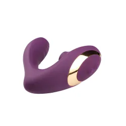 Vibratore con succhia clitoride 2 in 1 viola