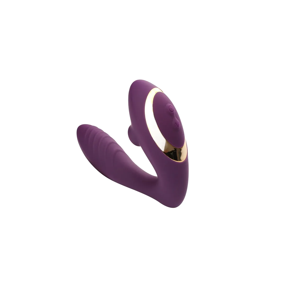Vibratore con succhia clitoride 2 in 1 viola