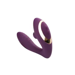 Vibratore con succhia clitoride 2 in 1 viola