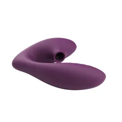 Vibratore con succhia clitoride 2 in 1 viola