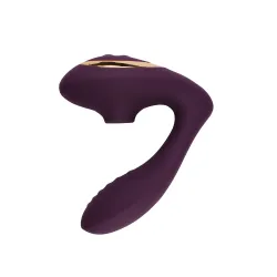 Vibratore con succhia clitoride 2 in 1 viola
