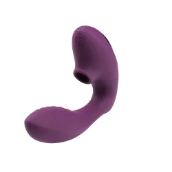Vibratore con succhia clitoride 2 in 1 viola