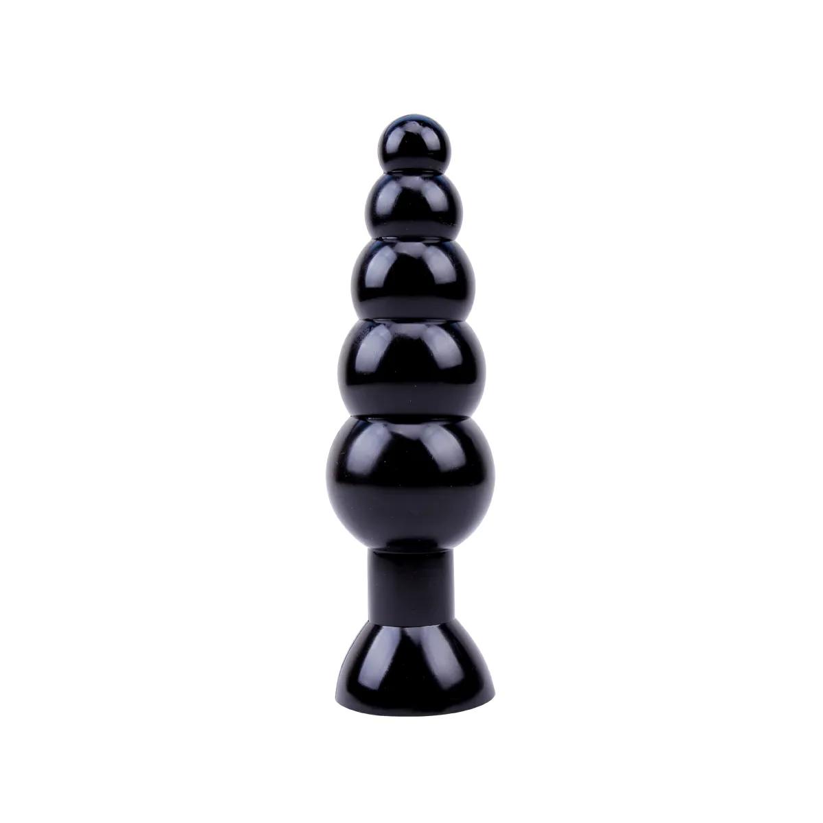 Set 3 butt plug con sfere stimolanti neri