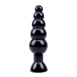 Set 3 butt plug con sfere stimolanti neri