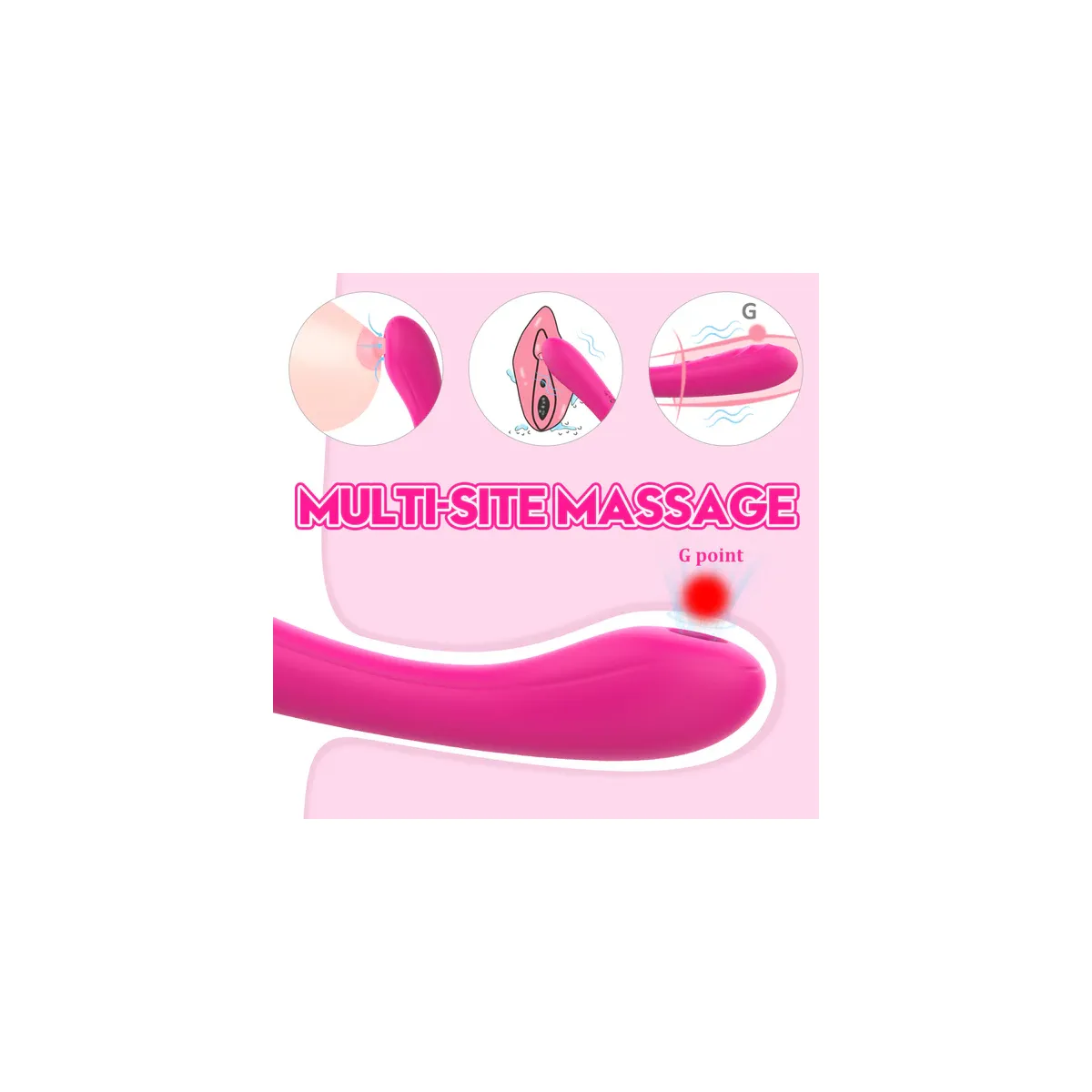 Vibratore e succhia clitoride flessibile Lise