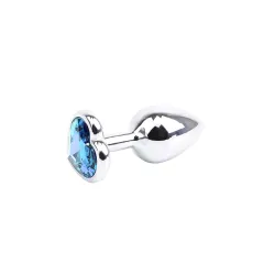 Plug anale cuore azzurro Heart Gem 7 cm