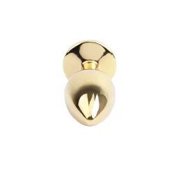 Plug anale oro gemma blu 7 cm