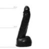 Dildo XL realistico 21 cm All Black Dildo XL realistico 21 cm All Black