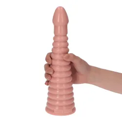 Plug anale Maxi cono con rilievi 26,5 cm