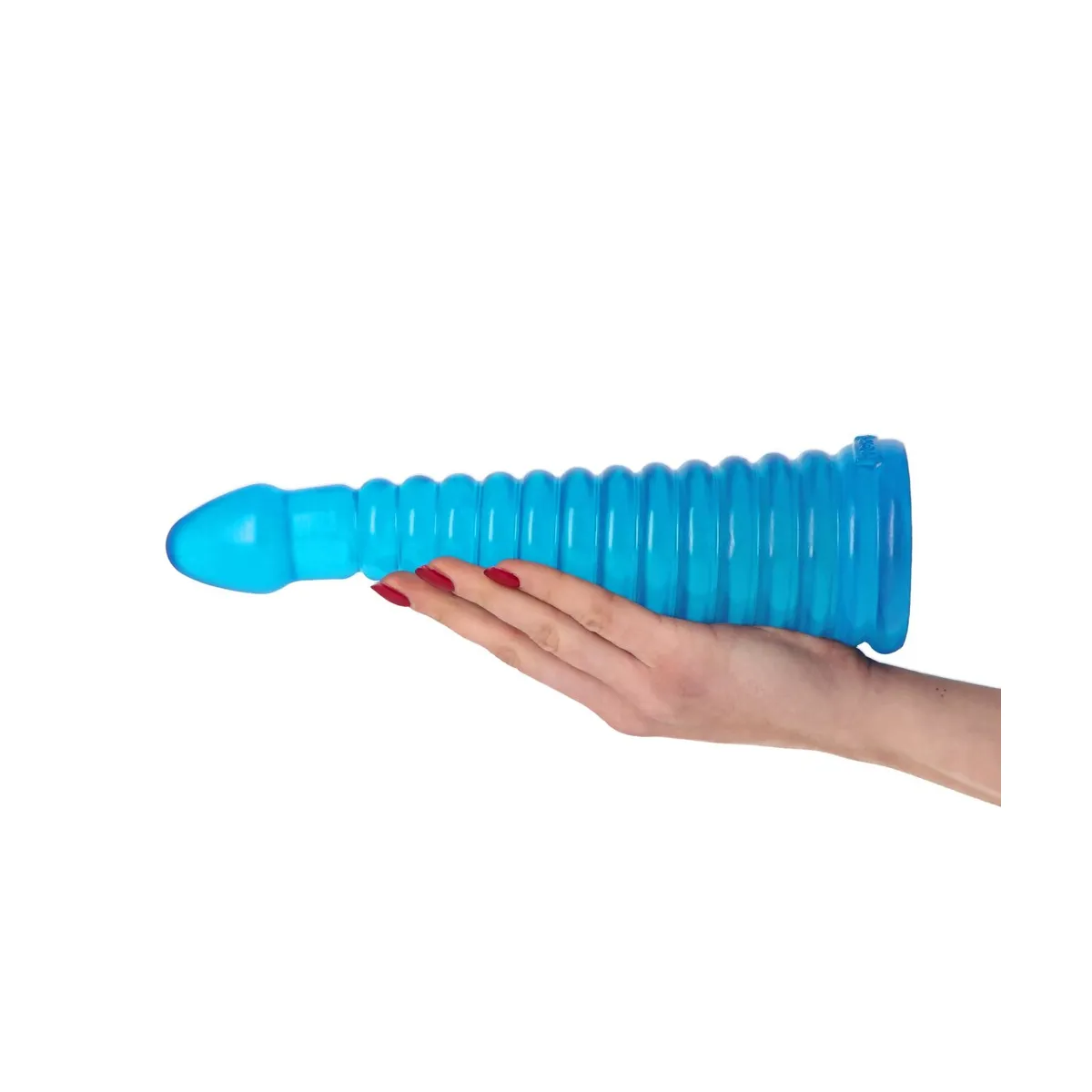 Plug anale Maxi in jelly con rilievi 26,5 cm