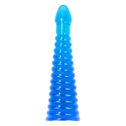 Plug anale Maxi in jelly con rilievi 26,5 cm