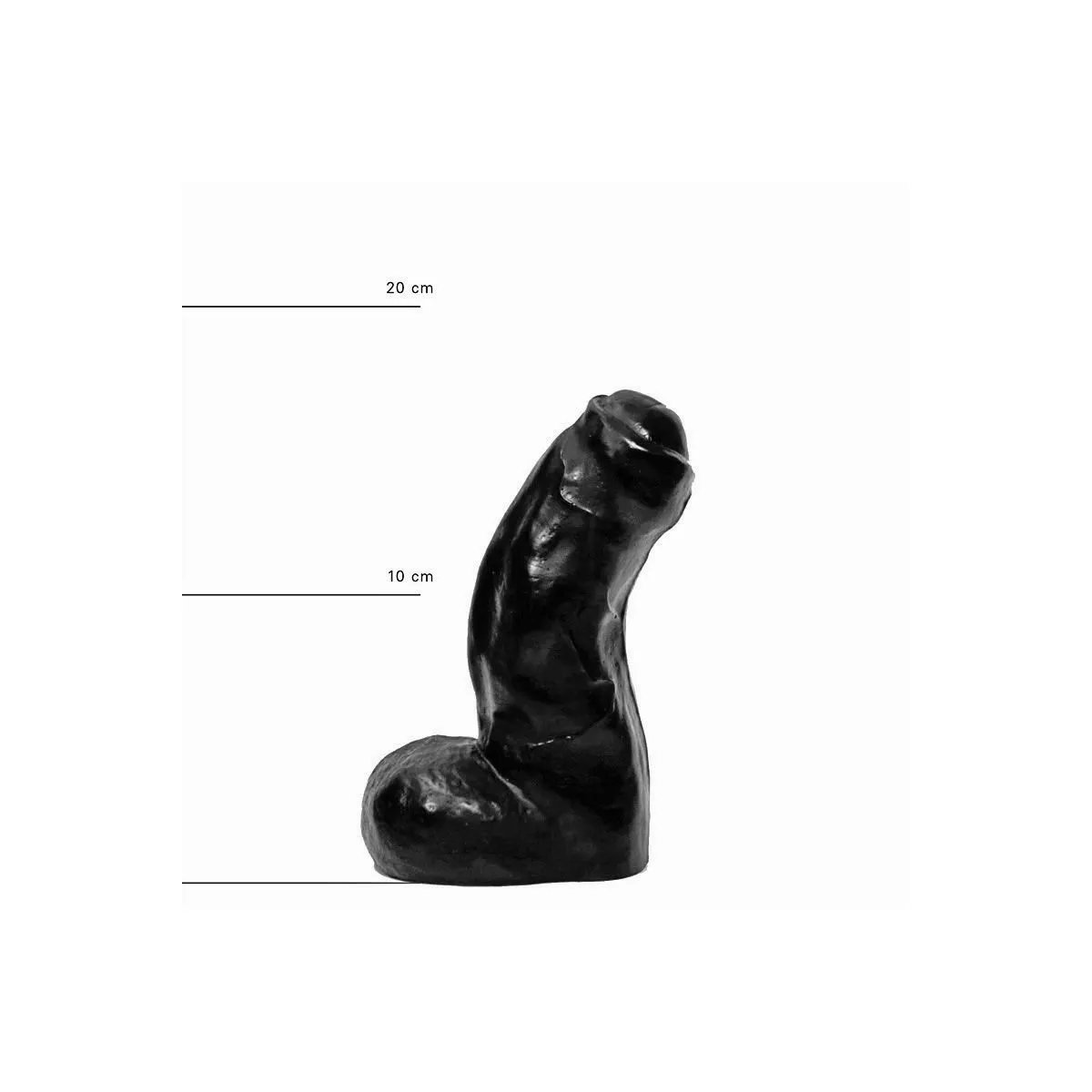 Dildo Realistico all black con ventosa Ø 5 cm