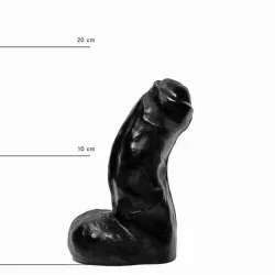 Dildo Realistico all black con ventosa Ø 5 cm