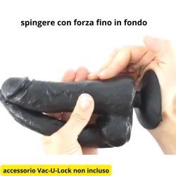 Dildo doppio vac-u-look nero