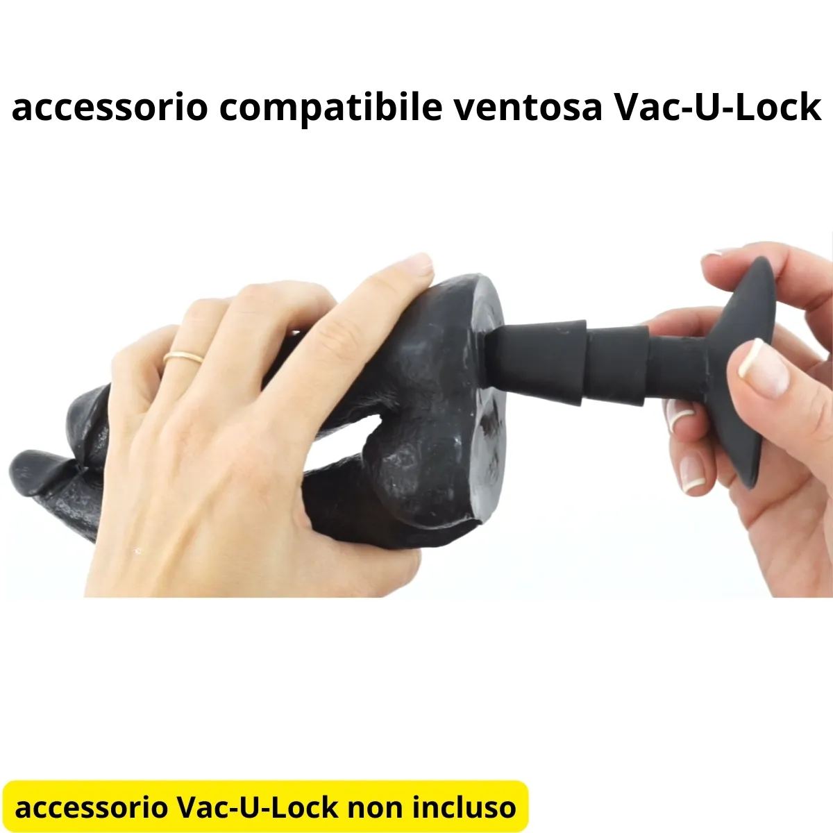 Dildo doppio vac-u-look nero