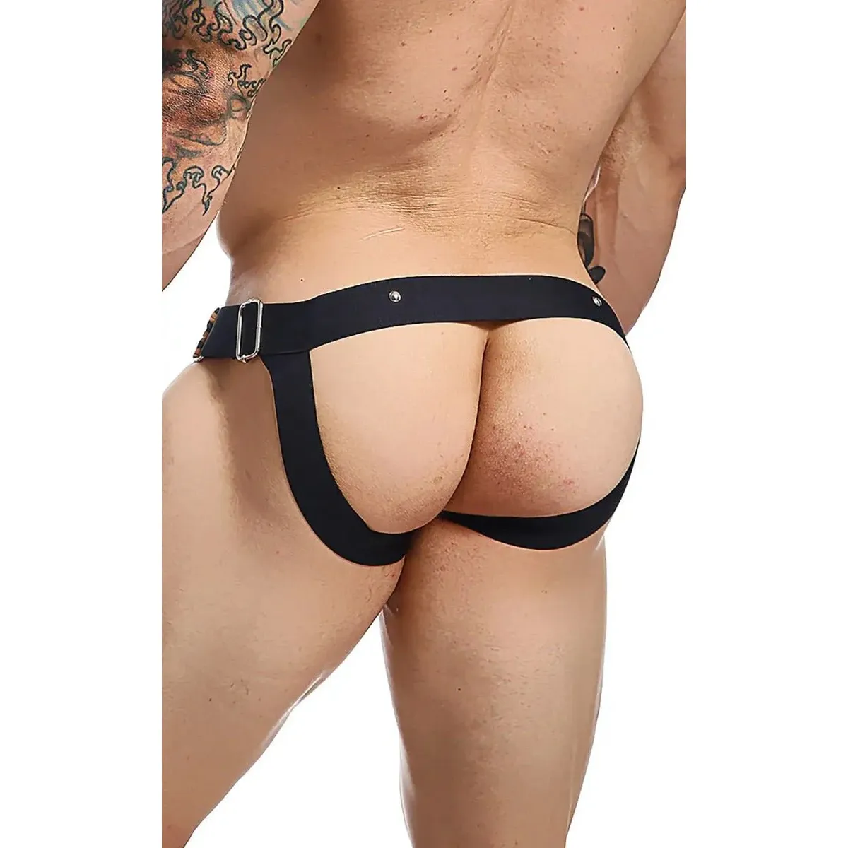 Jockstrap con anello pene giallo Dngeon