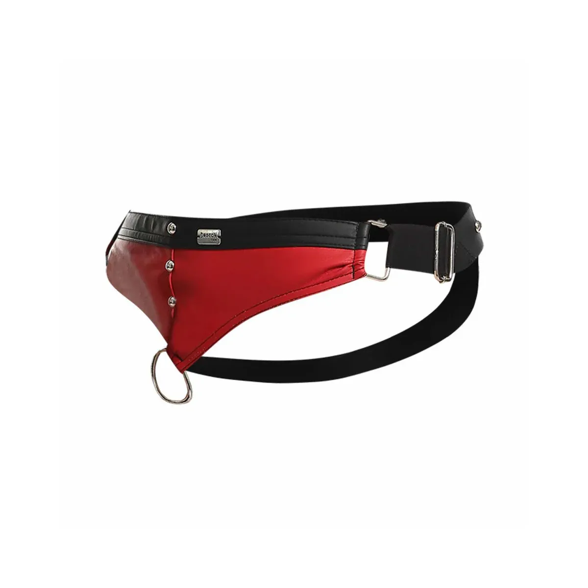 Jockstrap con anello pene rosso Dngeon