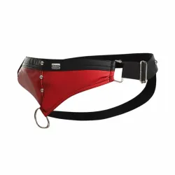 Jockstrap con anello pene rosso Dngeon
