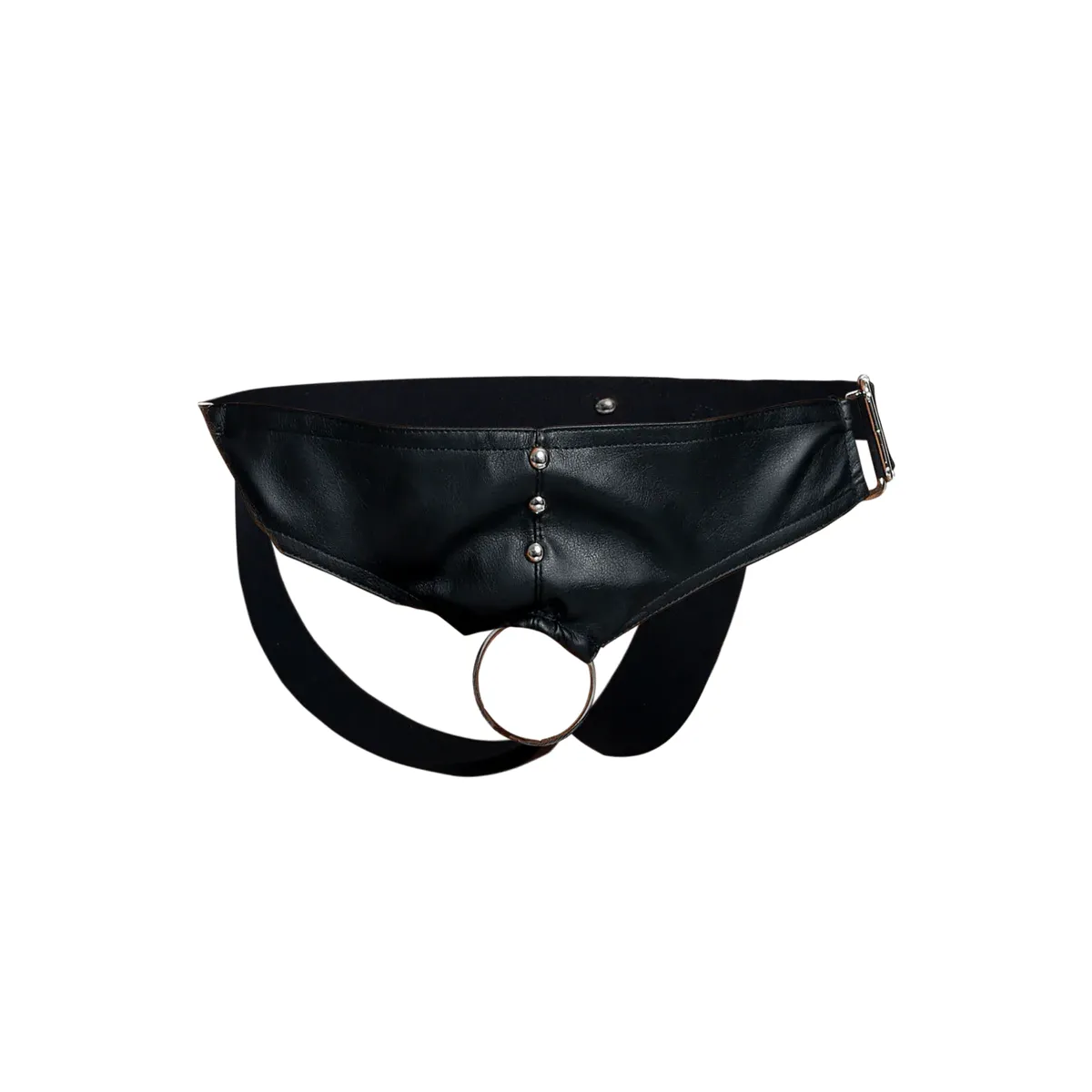 Jockstrap con anello pene nero Dngeon