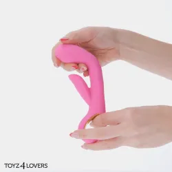 Vibratore rabbit silicone impugnatura anello