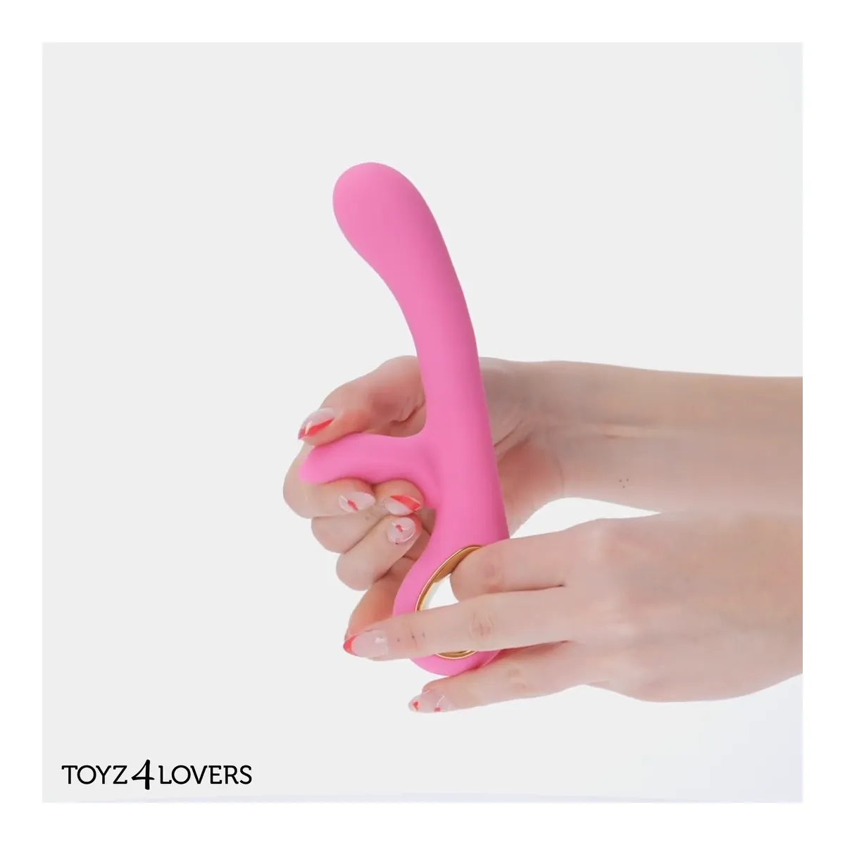 Vibratore rabbit silicone impugnatura anello