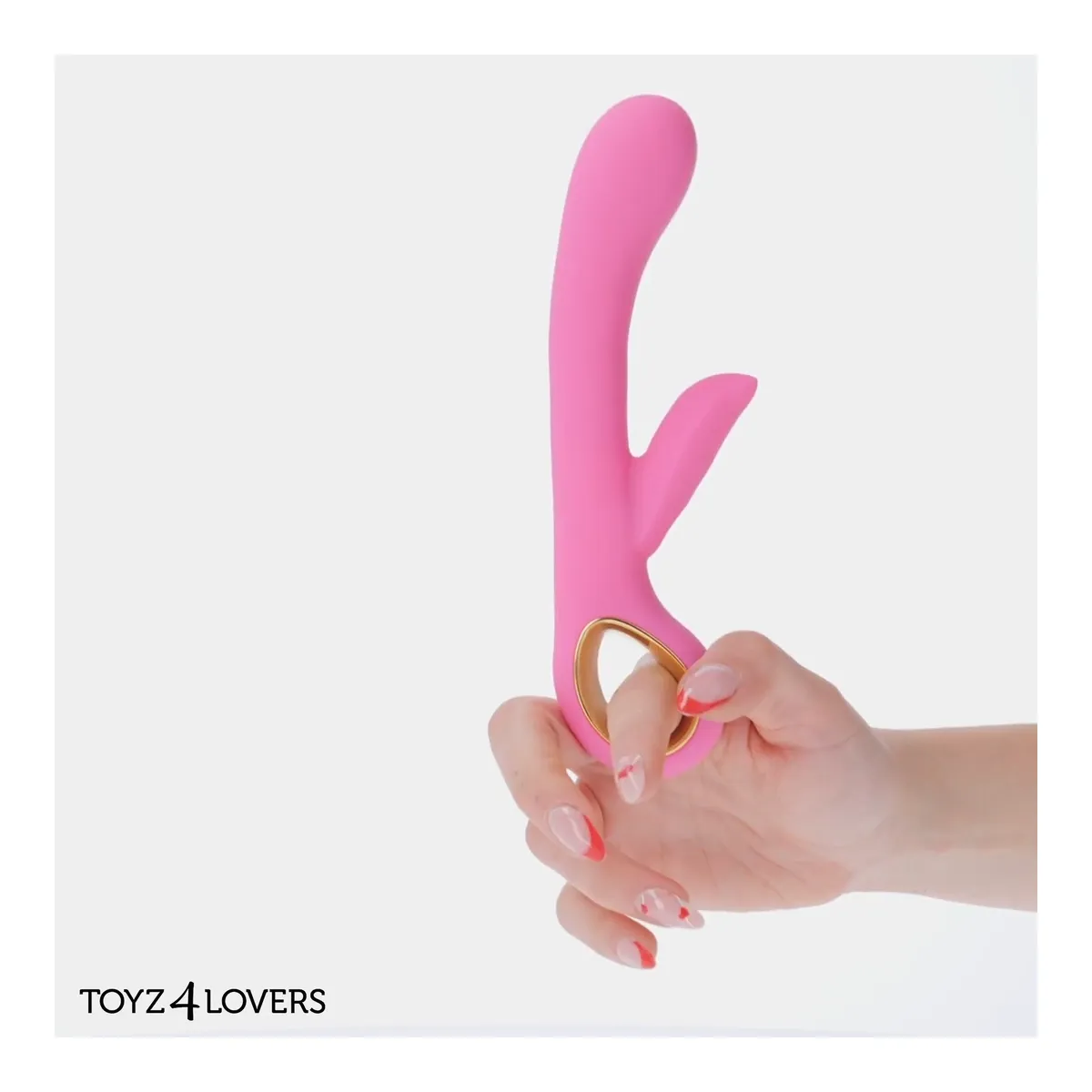 Vibratore rabbit silicone impugnatura anello