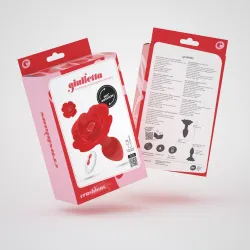 Buttplug vibrante forma rosa telecomandato