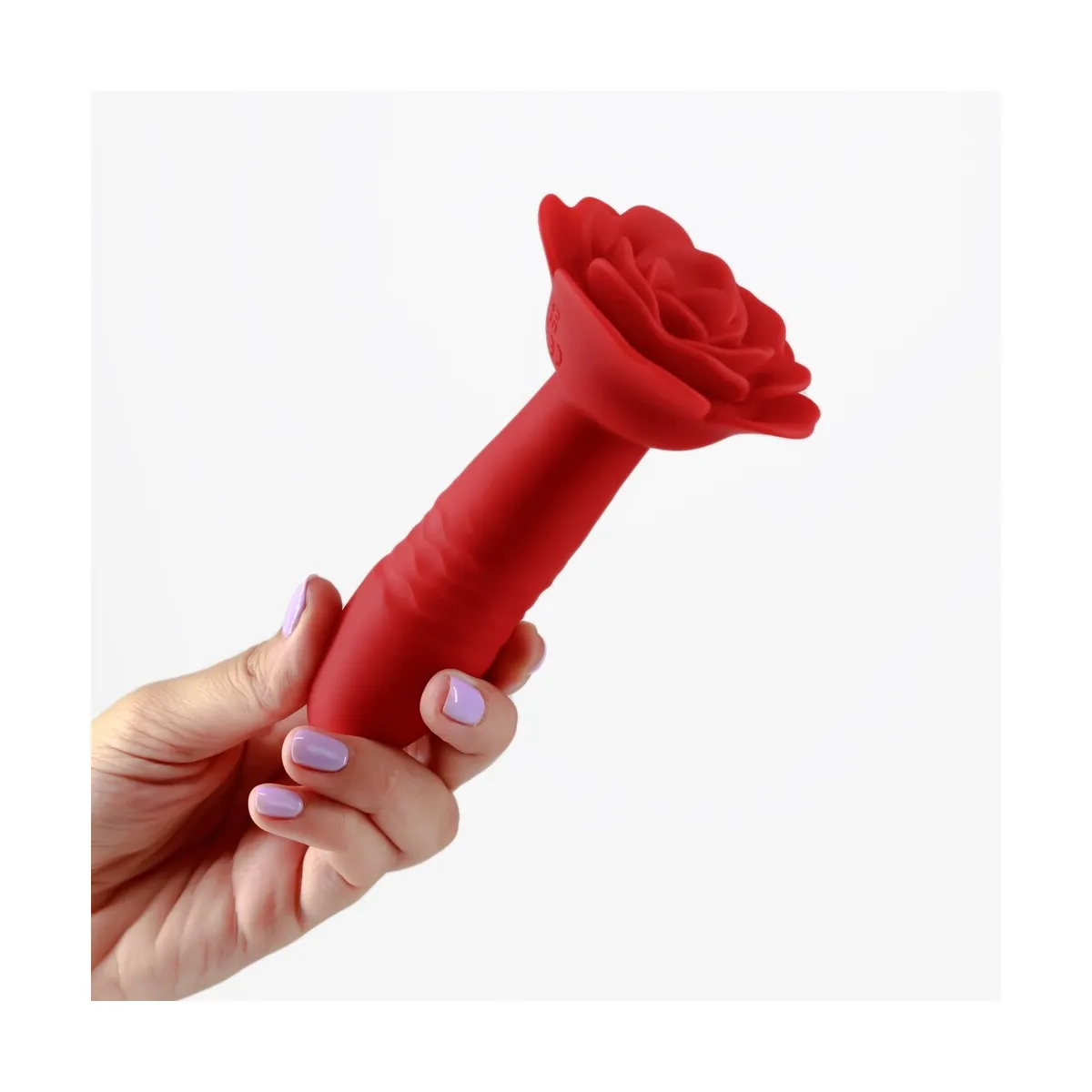 Vibratore anale a spinta a forma di rosa