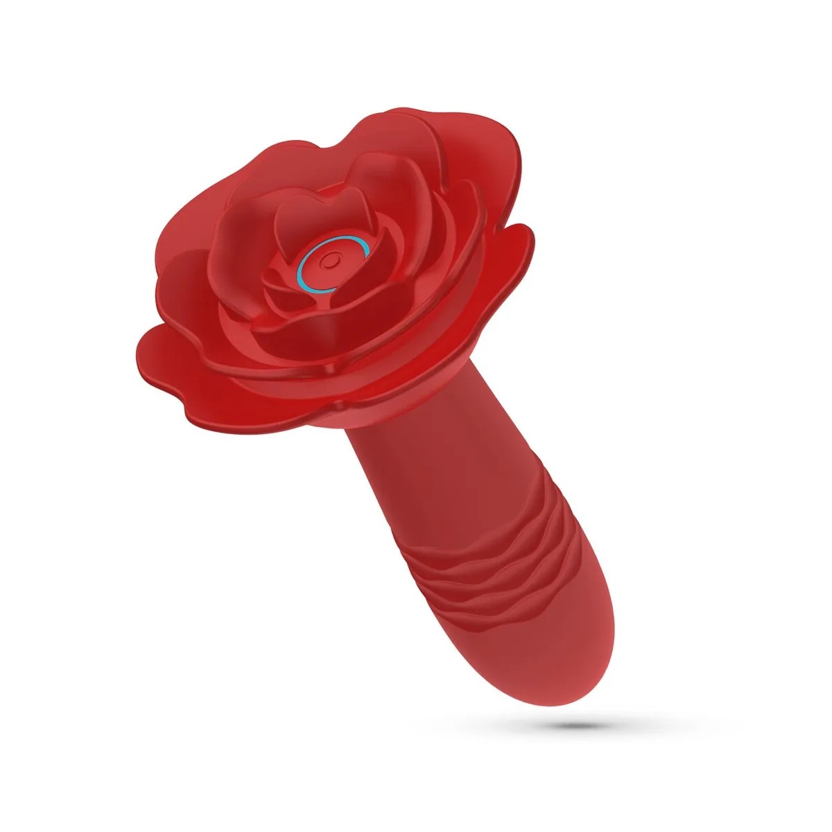 Vibratore anale a spinta a forma di rosa