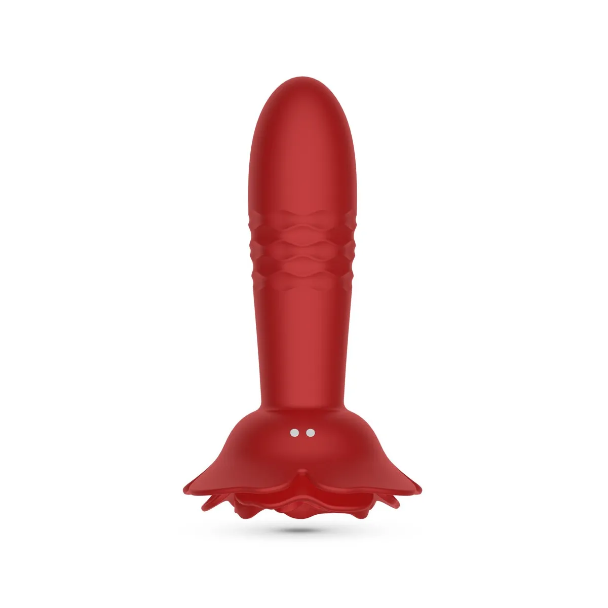 Vibratore anale a spinta a forma di rosa